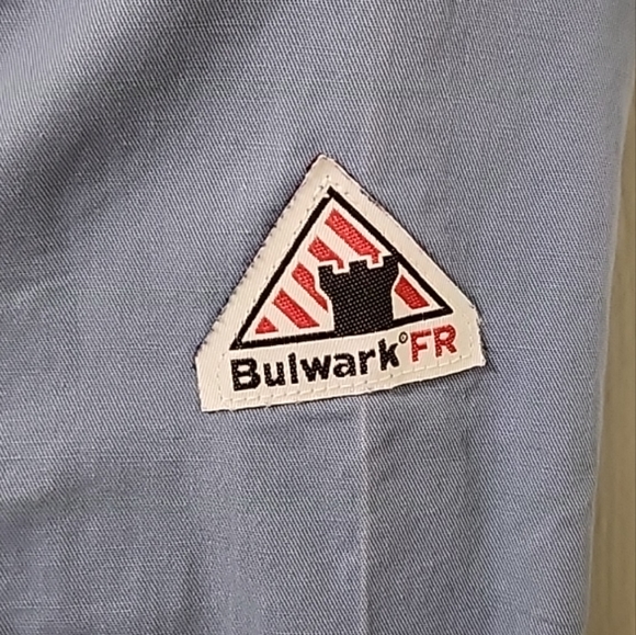 Bulwark FR Flame Resistant Men's Long Sleeve Workwear Button up Shirt Size XL - Picture 4 of 7